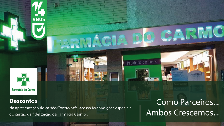 Crescemos como Parceiros – Controlsafe | Farmácia do Carmo – Controlsafe